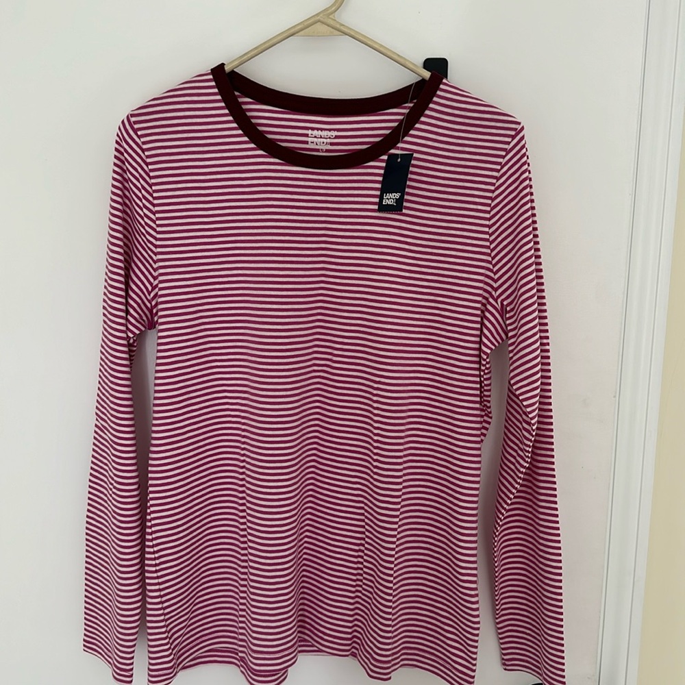 NWT lands end striped shirt